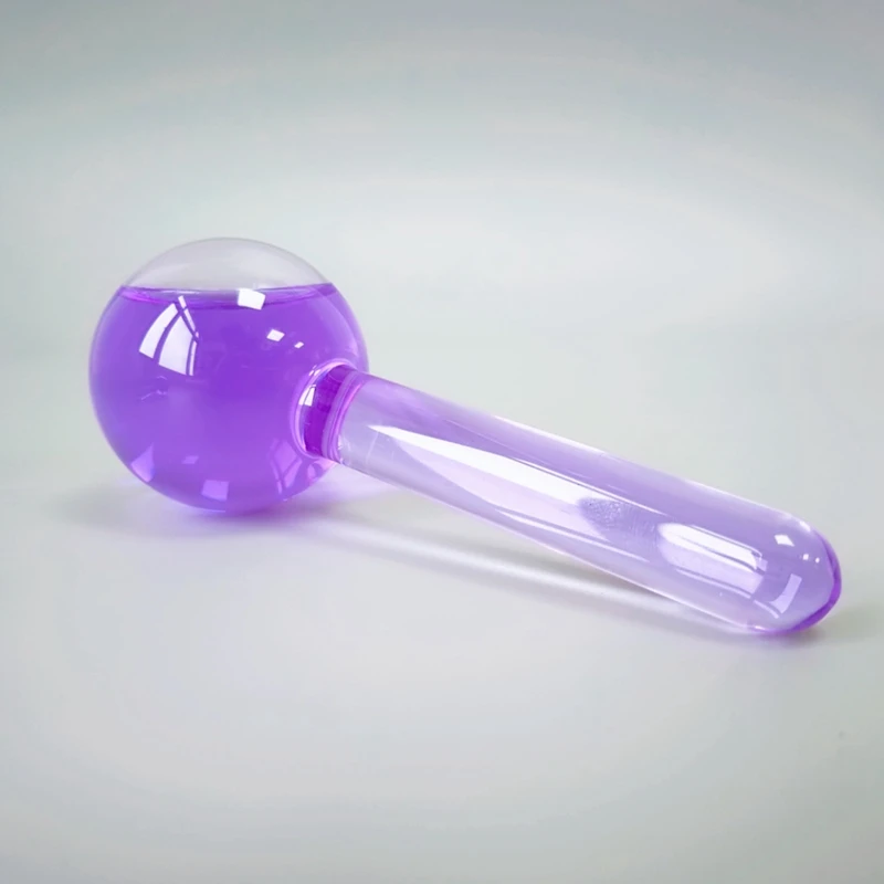 

Quick to ship Facial purple color ice globe for masaage face soothing