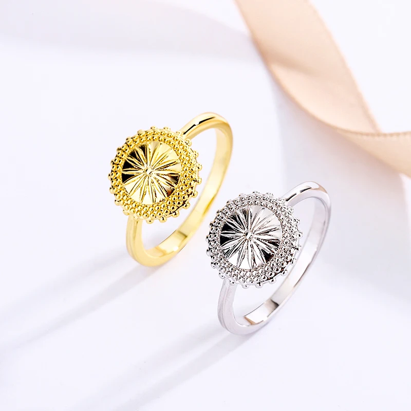 

anillo de mujer dimond ring 18k gold plated silver