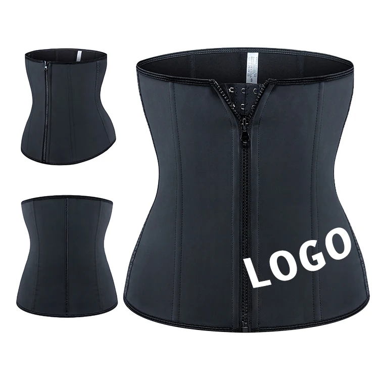 

Wholesale Custom Logo Loss Weight Body Shapewear Tummy Control Latex Body Shapers Waist Trainer With Zipper