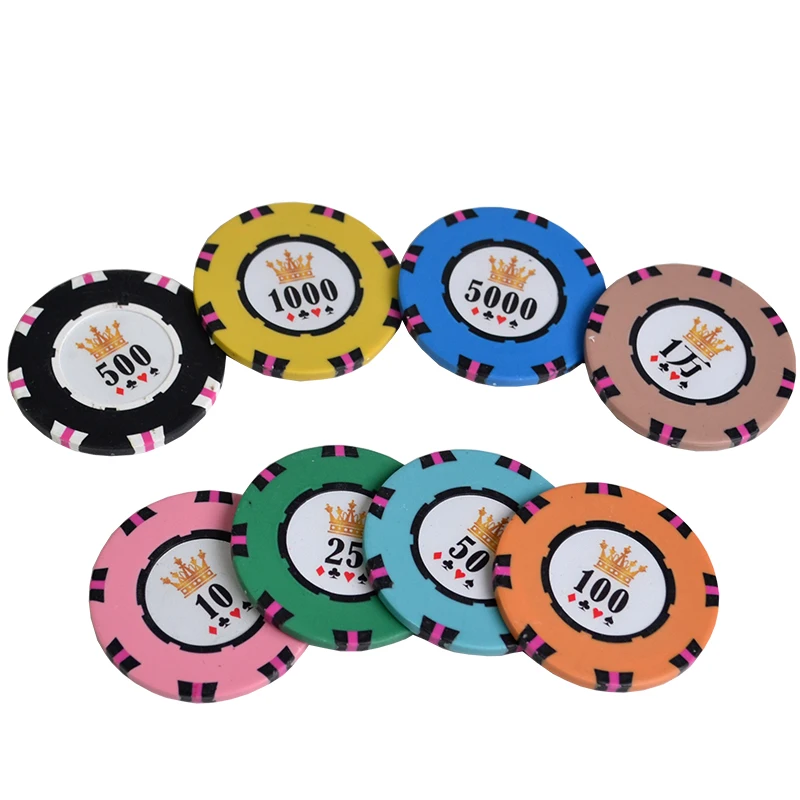 43mm Clay Three-Color standard Poker Chips paulson metal casino jeton