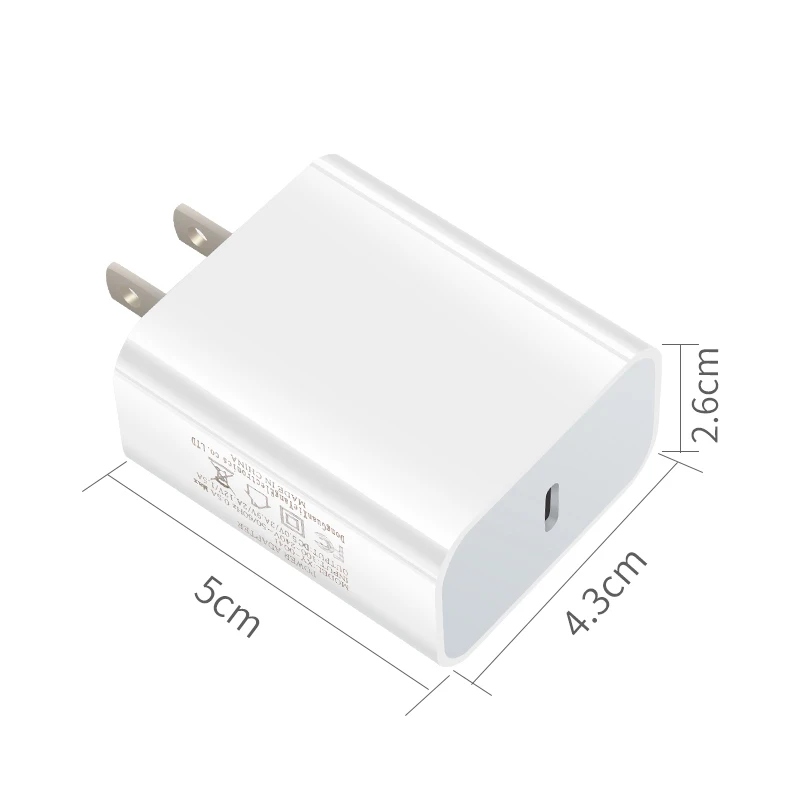 

2020 factory OEM hot selling 18W 5V 3a PD charger, White