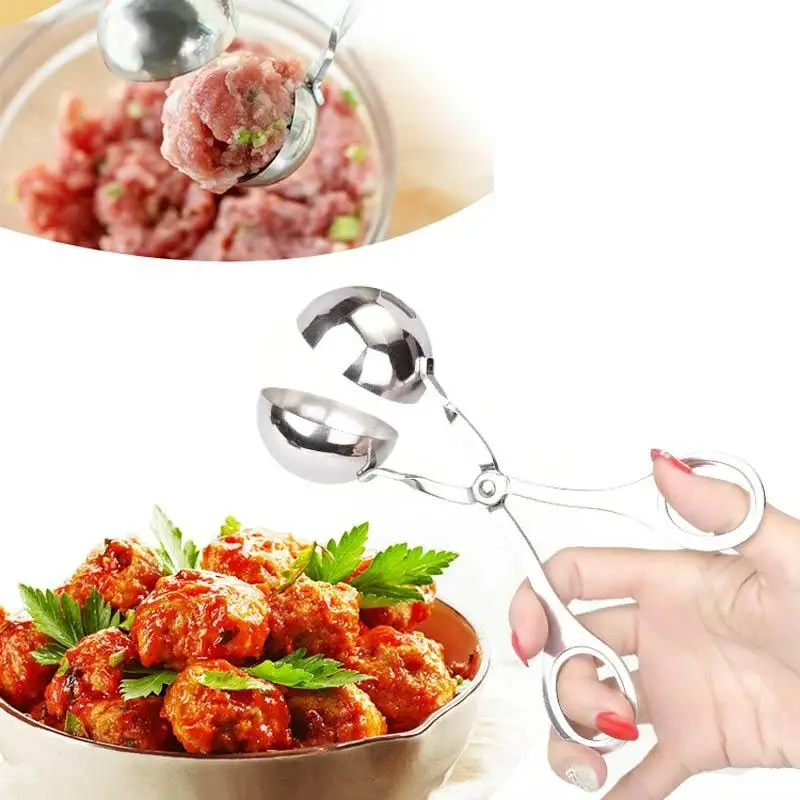 

Stainless Steel Meatball Maker DIY Fish Meat Rice Ball Maker Stuffed Clip Mold Spring Meatball Clamp