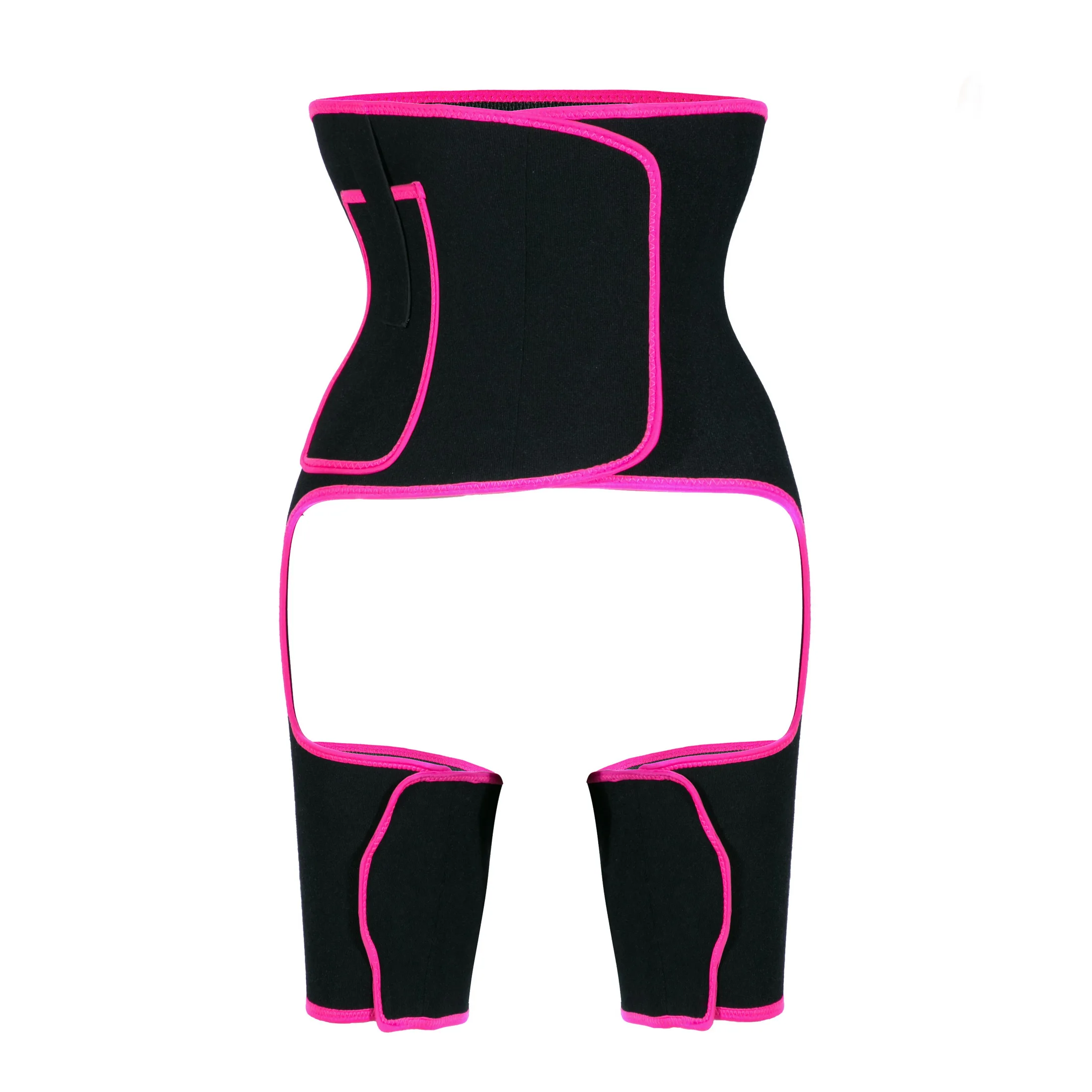 

Women Gym Workout Compression Adjustable High Waist Tummy Control Phone Pocket Neoprene waist trainer Thigh Shaper