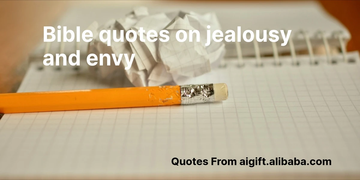 bible quotes on jealousy and envy