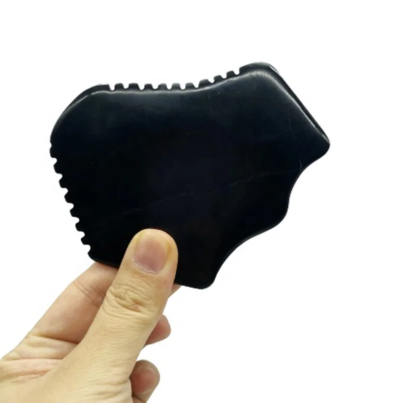 

SPA Acupuncture Hand Made Guasha Scraping Massage Tool Natural Black Bian Stone Gua Sha Tool