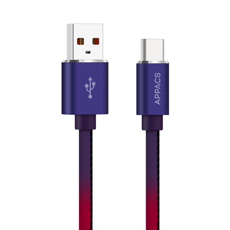 

APPACS Wholesale 1m 3ft colorful 5 pin pu leather micro usb cable for v8 data cable, Coloful