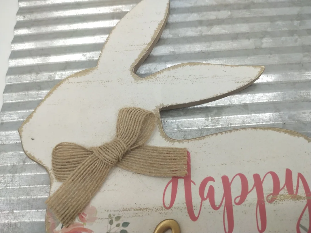 
Vintage Happy Easter Rabbit Design Metal Signs Wall Art Home Decorative Metal Plaque 
