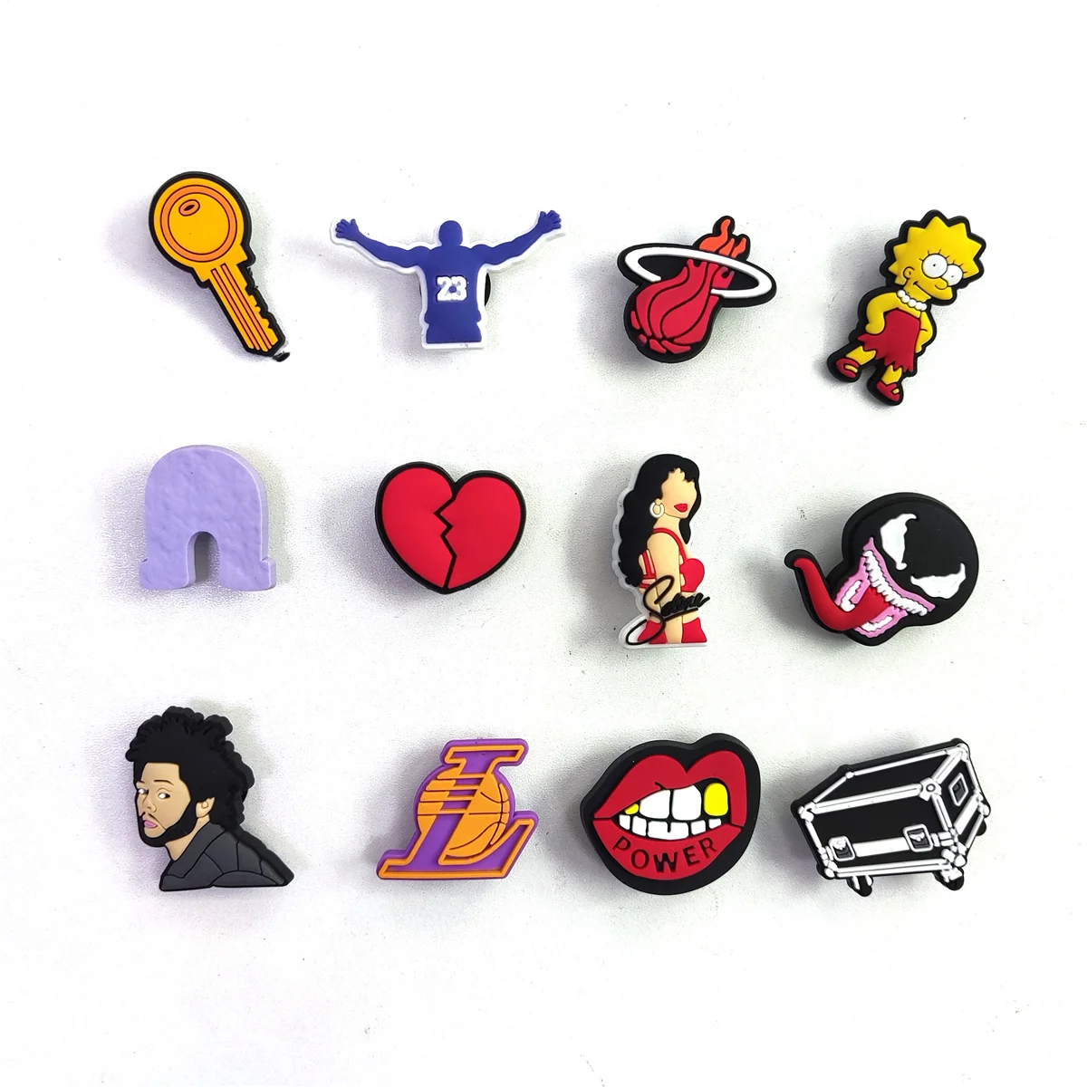 

Chinese Factory Sorority Pvc Clogs Shoe Black Charms For Gifts, Picture