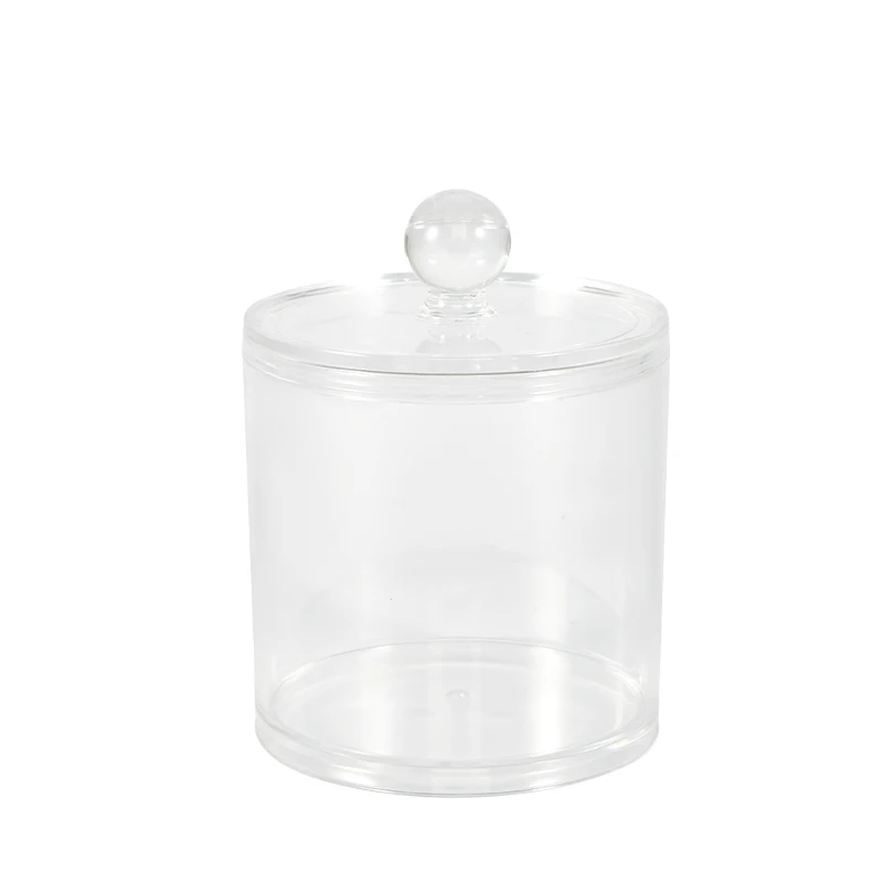 

Qtip Jar Clear Makeup Cotton Swab Ball Pad Holder Transparent Portable Cotton Holder