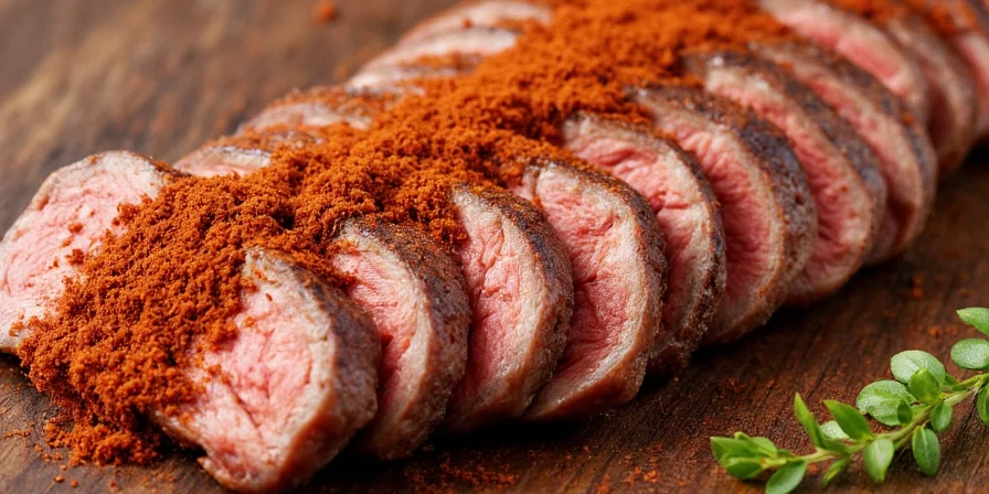 Searing the steak after seasoning