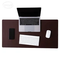 

Custom corner double sided large full laptop lap computer office waterproof PU leather desk pad/mat with custom logo printing