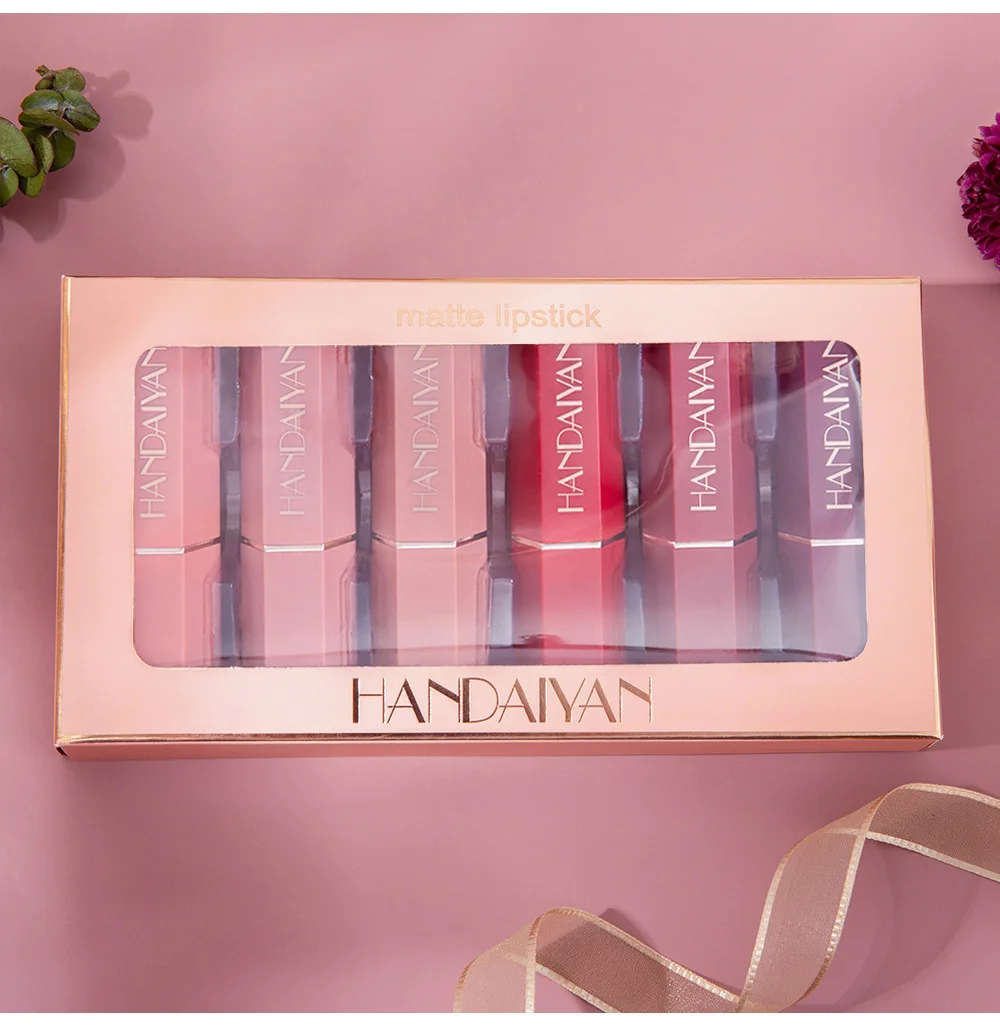 

HANDAIYAN Matte Matte Lipstick 6 Gift Box Set Lipstick Lipstick, 6 colours