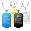 Best Selling Stainless Steel European And American Arabic Scripture Pendant Necklace For Men