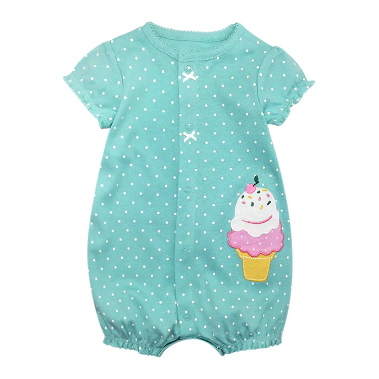 

Comfortable summer baby wear baby clothes cotton shorts one piece girls romper, Multi color
