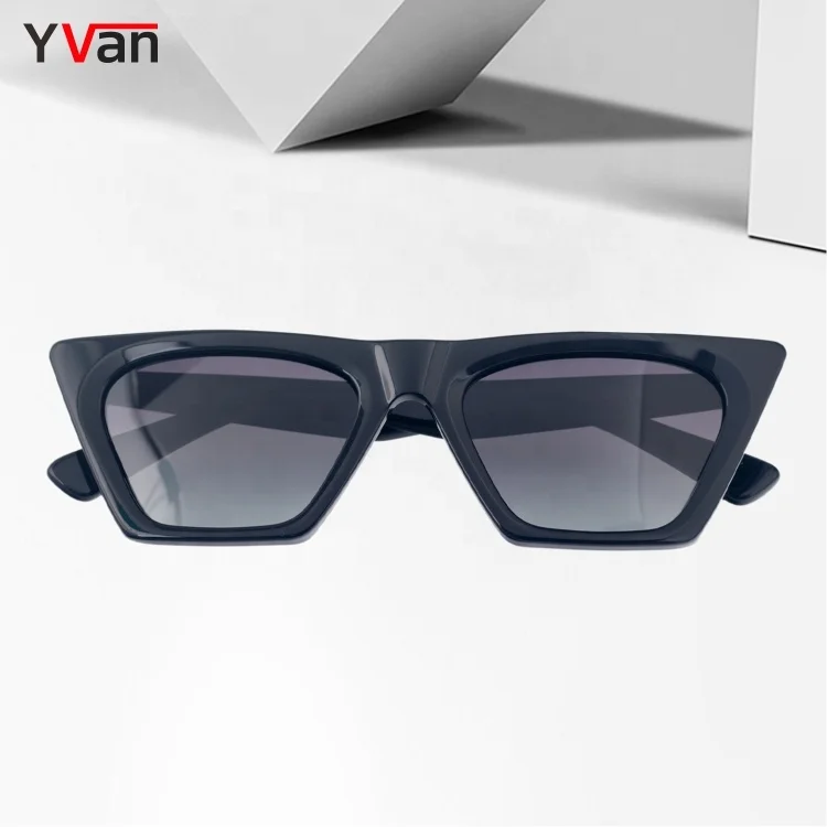 

2022 Luxury Black Polarized Retro Cateye Women Vintage Square Cat Eye Acetate Sunglasses Sun glasses