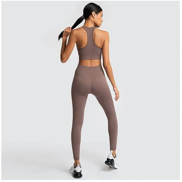 

BBYKS1921 champagne New product hot sale fitness sports suit vest trousers women's yoga wear lightweight stretch yoga suit