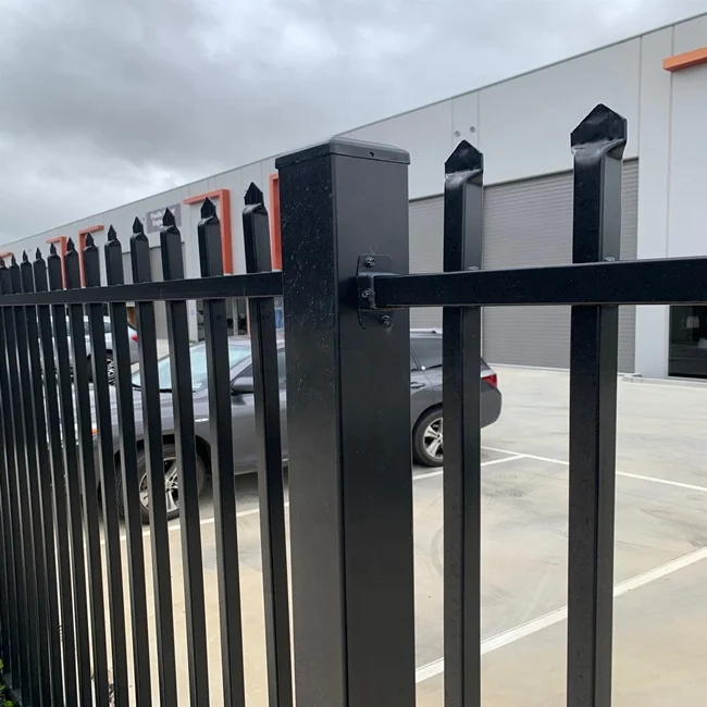 

8Ft Black Steel Security Garrison Fence