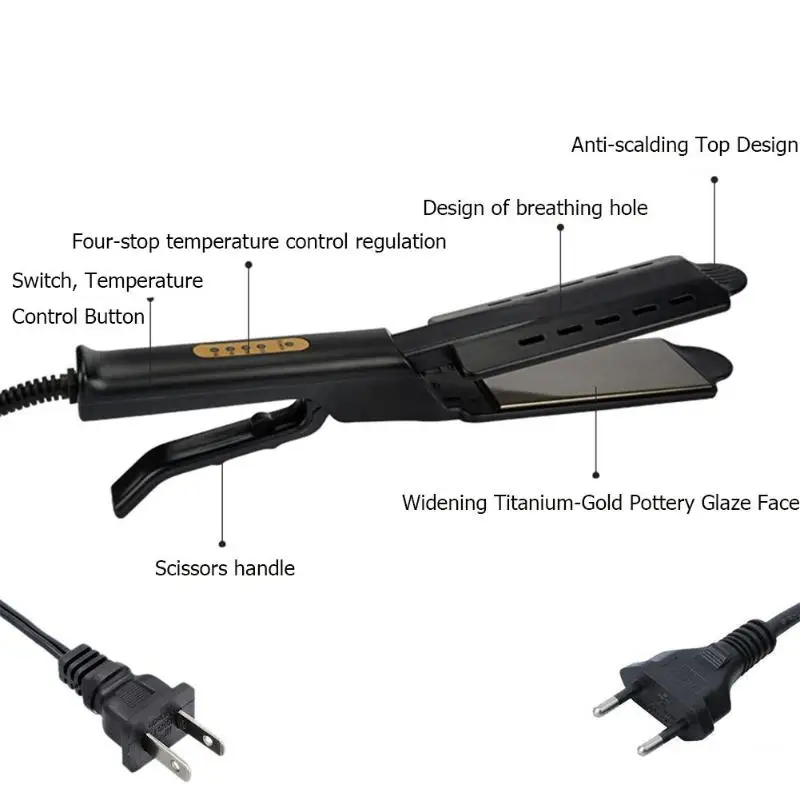 
Salon Wet Dry Fast Styler Titanium Ceramic Tourmaline Ionic Flat Iron Steam Hair Straightener 