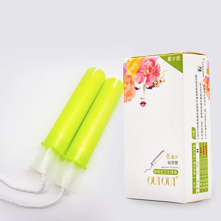 

Ladies Menstruation Plastic Applicator Organic Tampons, White