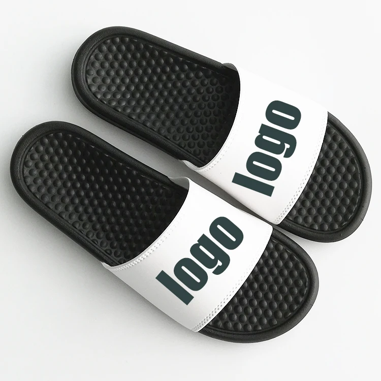 

Newest customize LOGO Soft sole Massage slippers for Women customize blank slide sandals slippers men custom logo slides