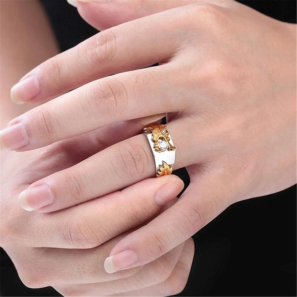 

2019 Fashion Luxury New Custom Mens Wedding Men'S Gold Ring Engagement Rings For Men, Silver gold