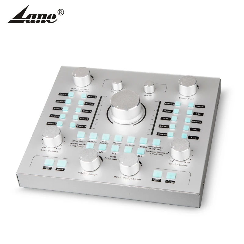 

Custom Usb Audio Studio Sound Card Interface, Black/silver