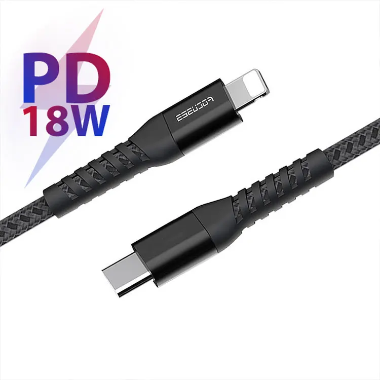 PD 18W 3A Nylon Usb C To Lighting Cable For iPhone Original Phone Cabo Usb Barato Type C Fast Charging Micro Usb Cable Price - ANKUX.COM