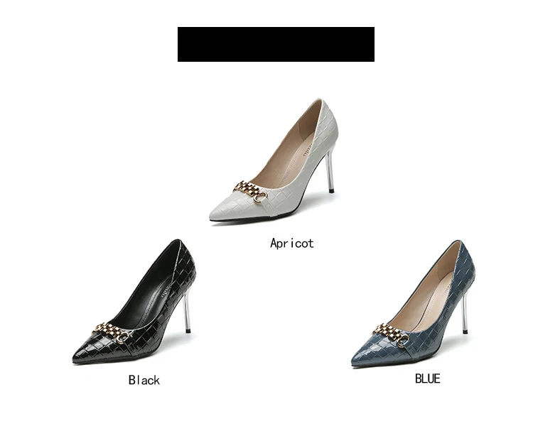 

Fashion Women Pumps Metal Heel Pointed Toe Pump Heels High Heel Stiletto Women Party Shoes, White blue black