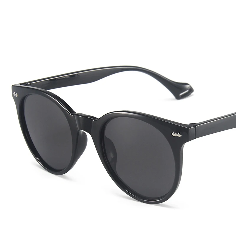 

fashionable plastic round retro women sunglass UV400 trendy ins candy color customized sunglasses unisex
