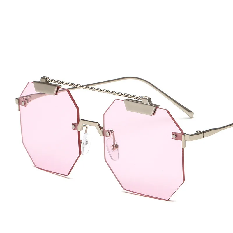 

Wholesale Pink Round Black Ladies Custom Logo China Locs Sunglasses