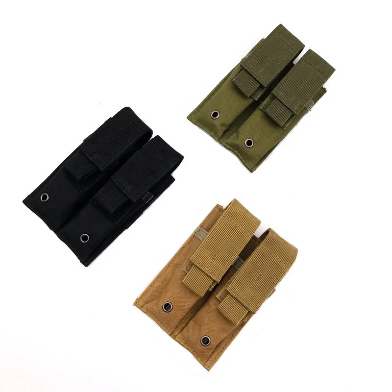 

Combat Military Hunting Outdoor Accessories Mag Bag Holster Molle Nylon Tactical Dual Double Pistol Magazine Pouch