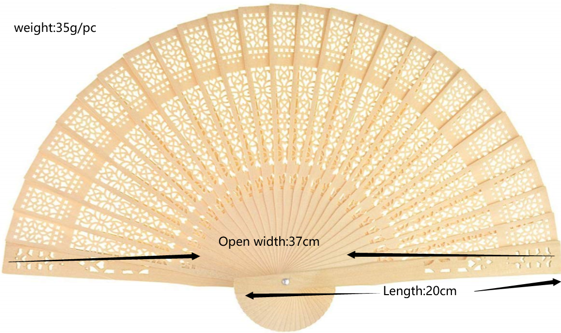 Wholesale Wedding Wood Hand Fan For Wedding Gift Carved Folding
