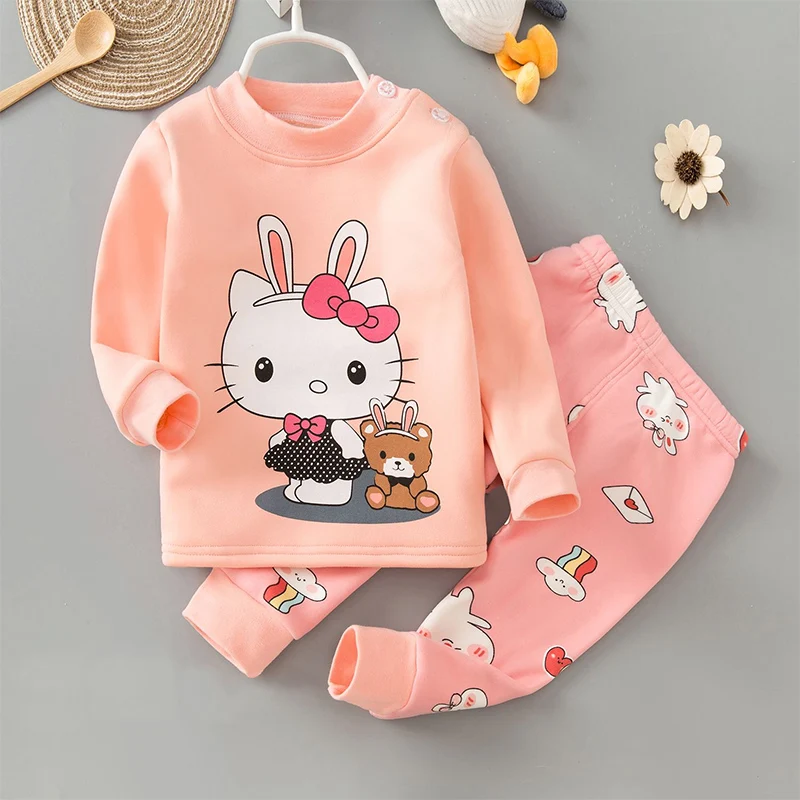 

Premium Girls Fleece Clothes Sets Kids Clothes Girls Clothing Girls Pajamas Sleepwear Supplier Wholesale Size 1-10Y