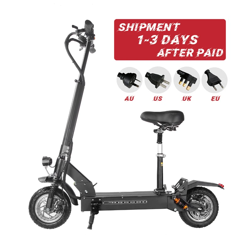 

Popular Design 1200W Electric Scooter 10 Inch 48V 35Ah 100Km Range Electric Scooter Off Road Adult