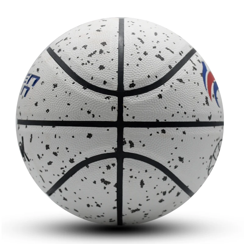 

heat bonded 7# basketball customized ball for match, White printing