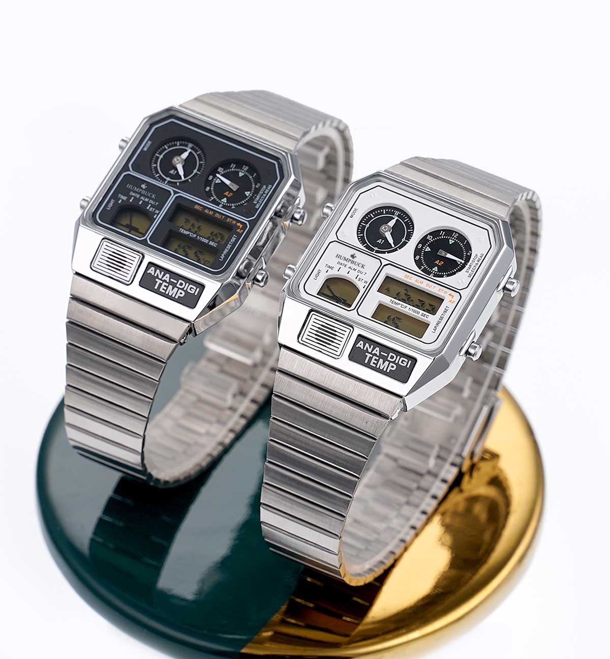 

HUMPBUCK Sport Led Boys Analog Watches Women Men Waterproof Temperature Real Gold Jam Digital Watch Mens