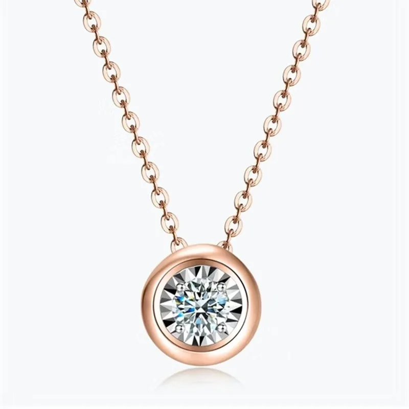 

OUYE 18K Gold-Plated Simulated Diamond Female Popular Clavicle Chain Pendant Necklace Wholesale, Color