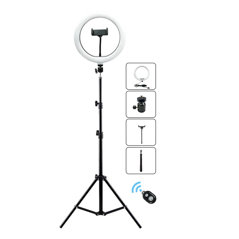 

Amazon 12 inch tiktok youtube video circle ring light with tripod stand