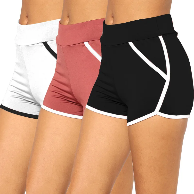 

European and American new cross-border women's shorts versatile beach pants sexy sports hot pants women, Solid