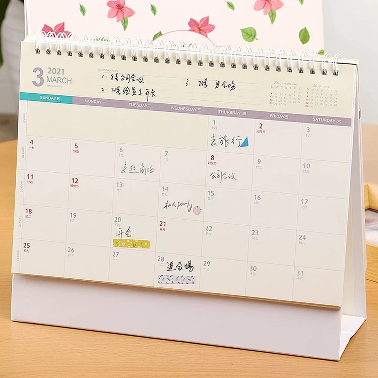 Custom 2023 Wholesale Printing Table Calendar Perpetual Daily Desk