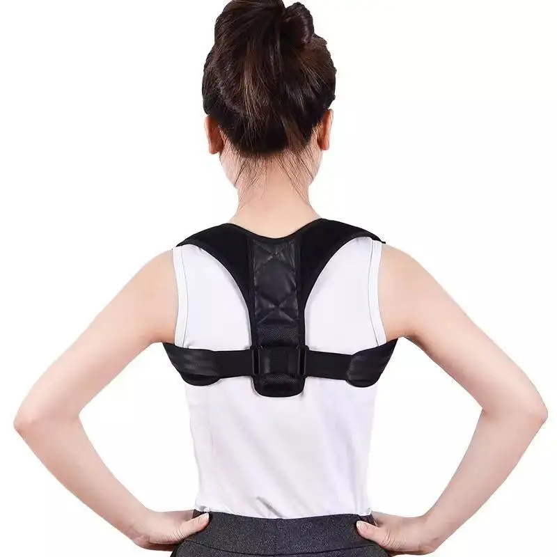 

Adjustable upper back support correction belt posture corrector for women men, Black