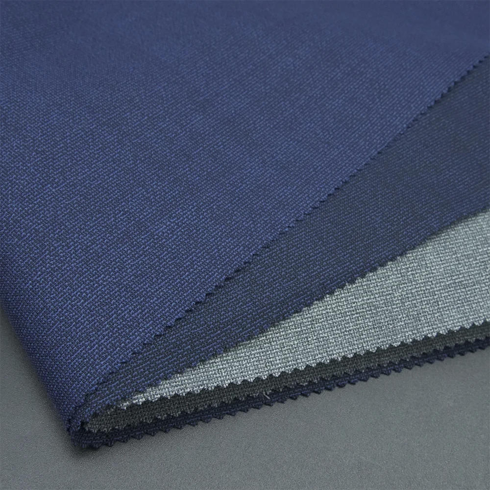 Best Price Stock Organic Blend 70%W 30%P Wool/Polyester Yarn-Dyed Worsted Merino Wool Fabric for Men's Suits and Jackets