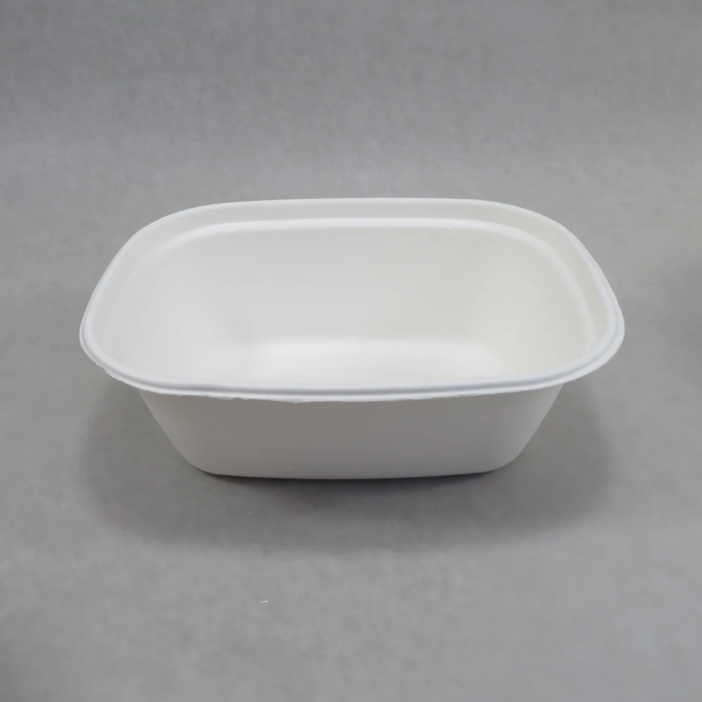 

Bioleader Disposable Rectangle Paper Bowl Eco-friendly CE / EU Crackle Glaze Stocked LFGB >10 CIQ Eec