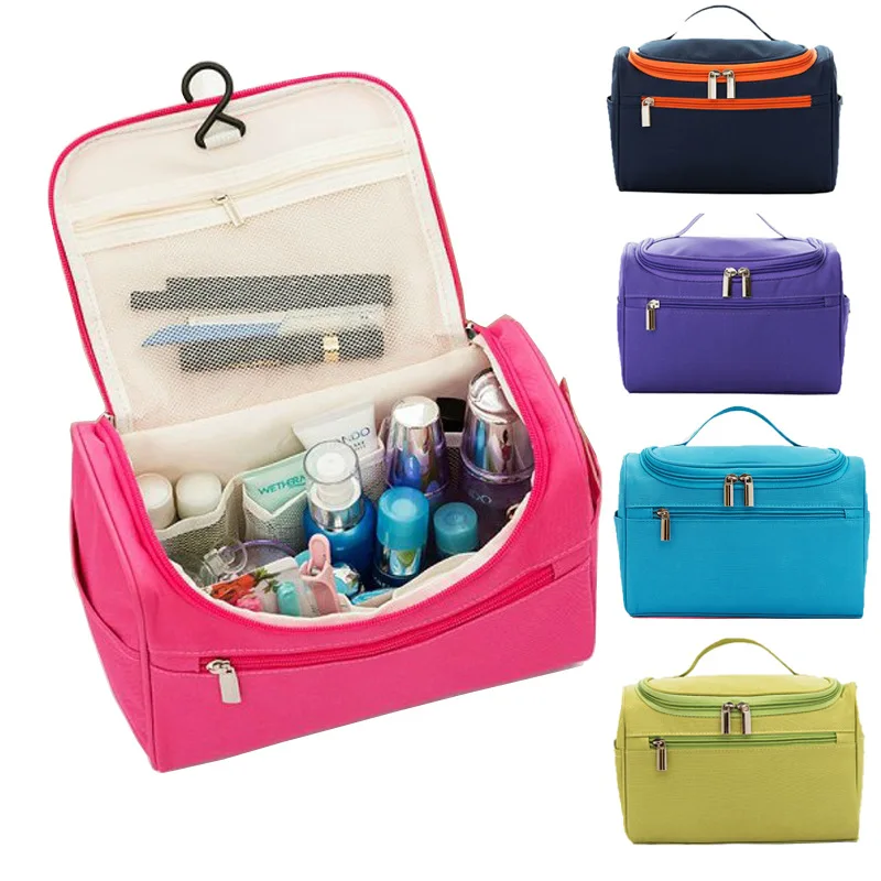 

High Capacity Travel Cosmetic Bag Waterproof Toiletries Cosmetics Storage Travel Kit Ladies Beauty Bag Makeup Bag