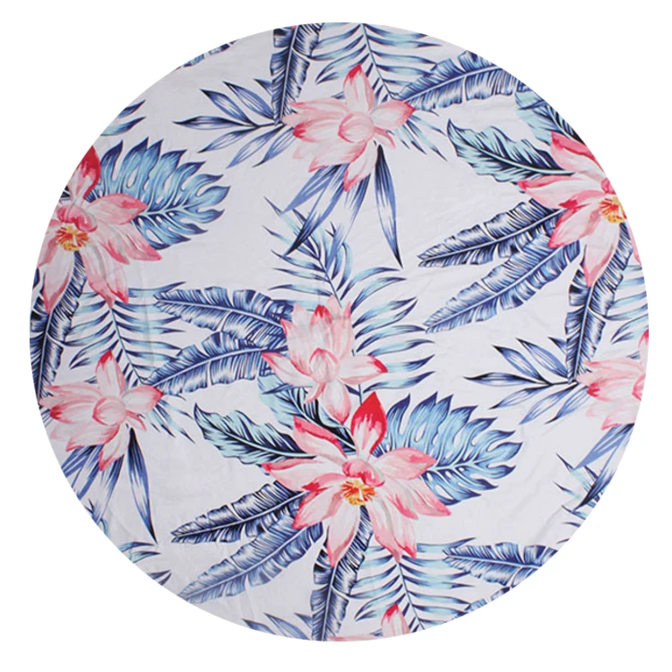 
Quick dry daily leisure scarf popular sarong travel blanket round beach towels pareo 