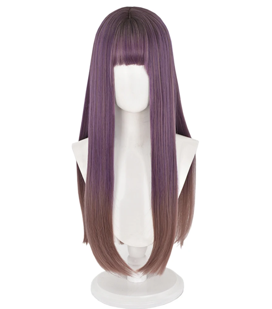

Straight Long Purple Pink Mixed Color 22 INCH Harajuku Princess Lolita Sweet High Temperature Silk Cosplay Party COS Wig, Pic showed