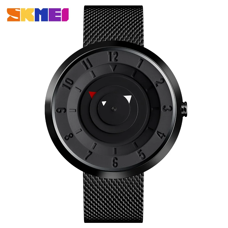 

SKMEI 9174 top 10 brands black male quartz watch excel Mesh band Waterproof analog display Simple casual hand watch