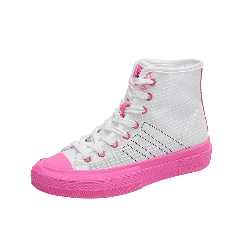

2021 New Arrivals Other Trendy Flat Casual Walking Style Shoes High Top Mesh Boots For Women
