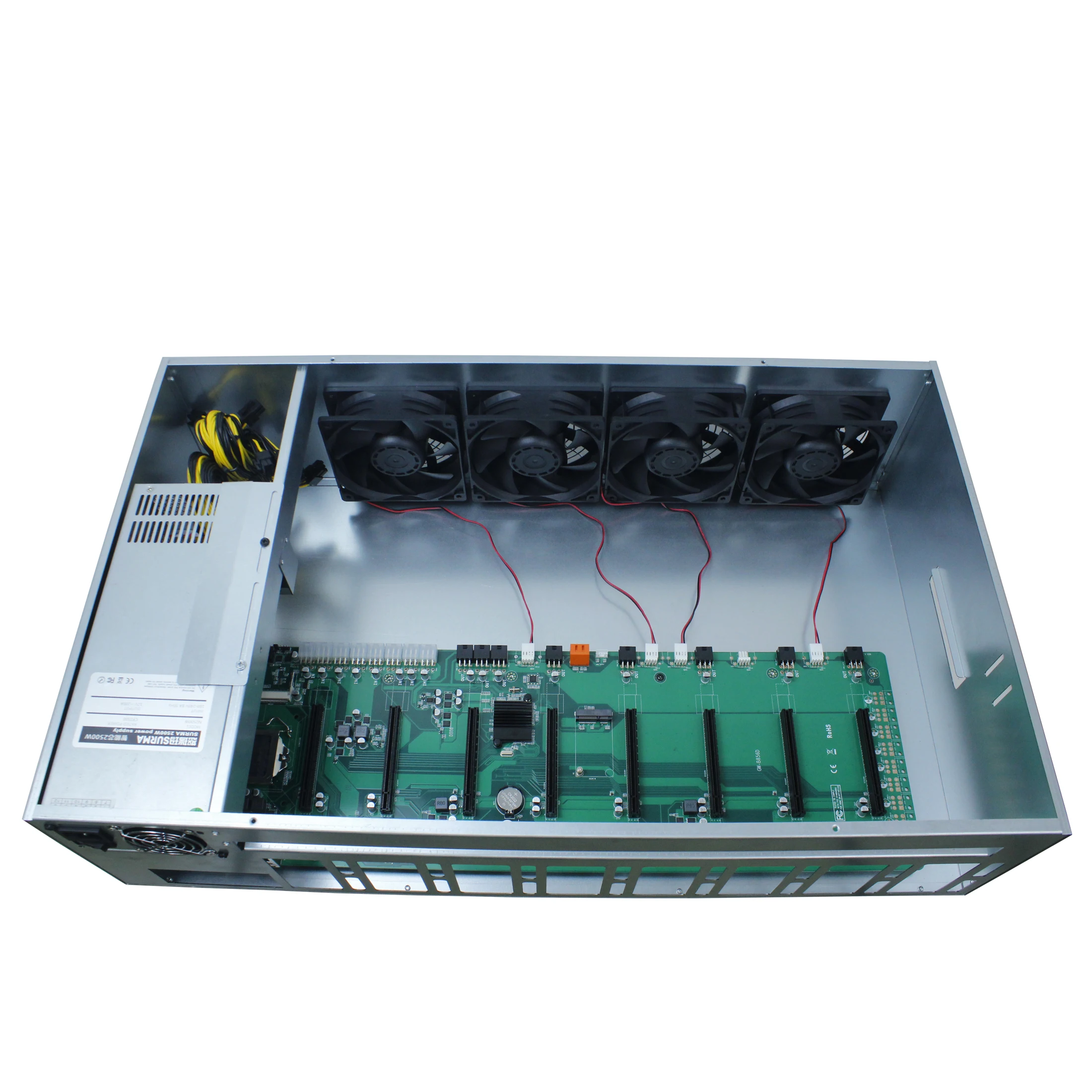 

China Guangzhou 3060-3070ti Price ethereum frame mining rig 8gpu, Silver
