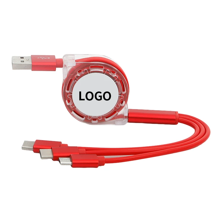 

Hot Selling Charging Cable 3 In 1 Braided Data Wired TPE Mobile Fast Charging For Corporate